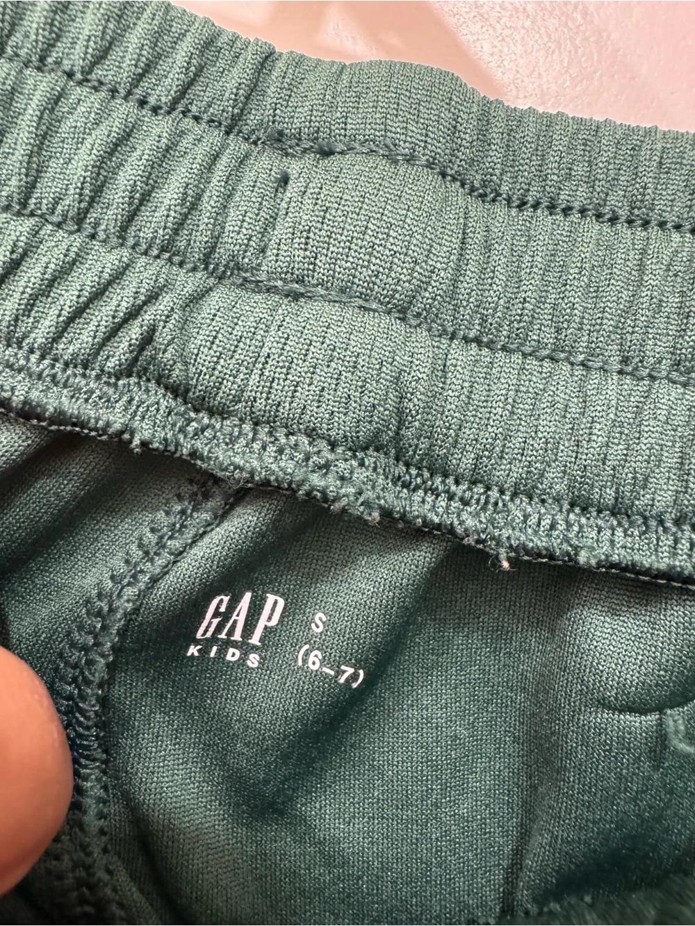 GAP Green and White Colorblock Athletic Shorts